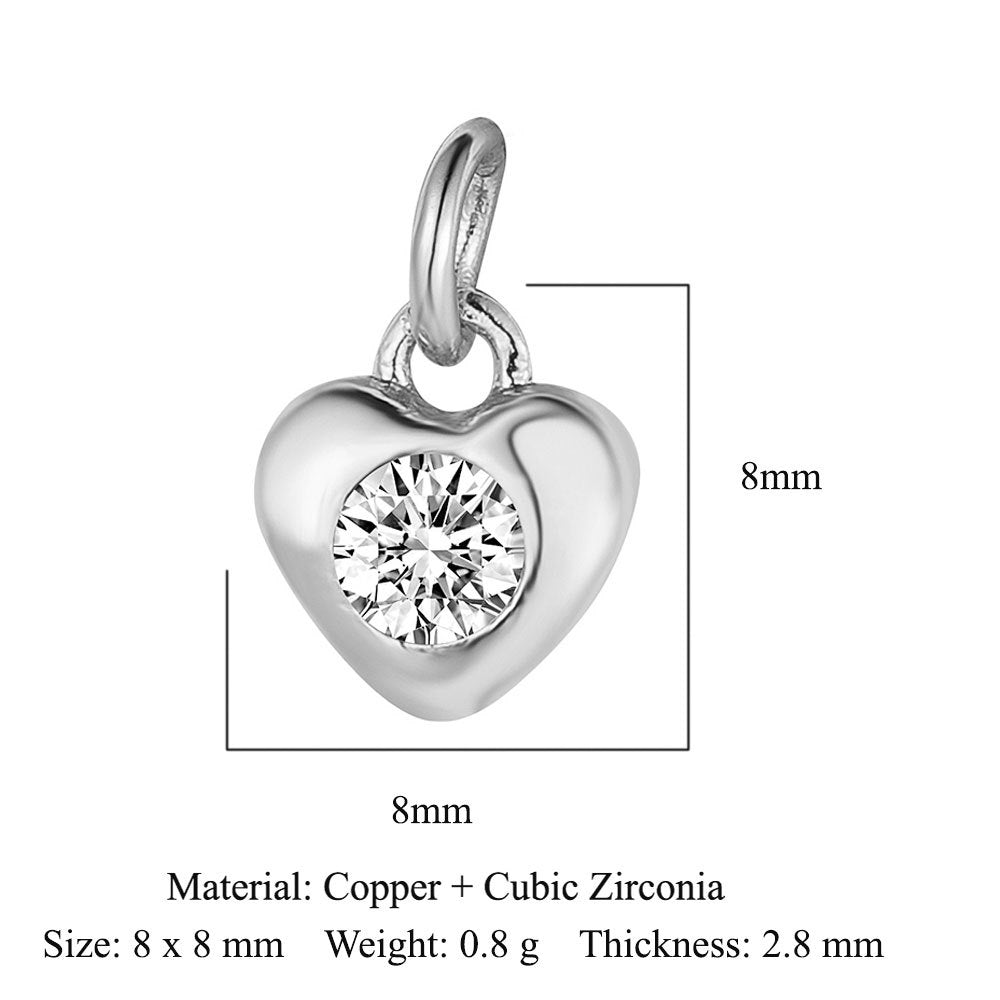 Copper Zircon Star Moon Palm Foot Pendant