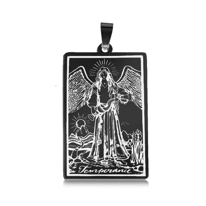 5 pcs/bag gun black tarot brand titanium steel pendant