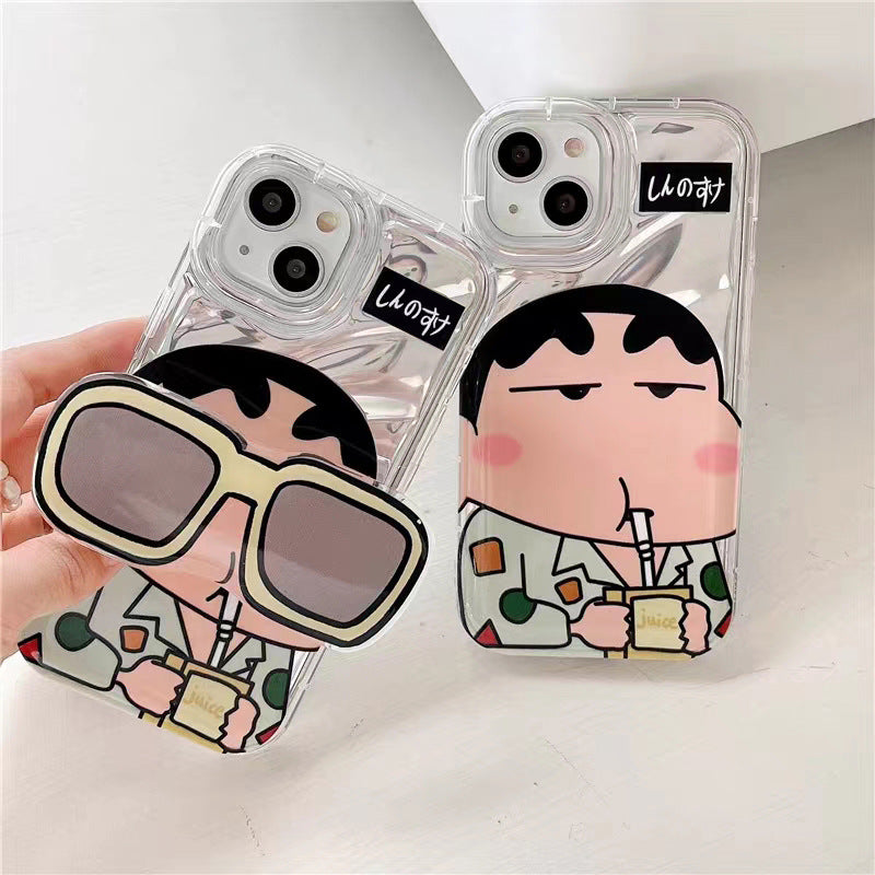 iPhone 15 Water Wave Cartoon Apple 11 Sunglass Holder KT Cat