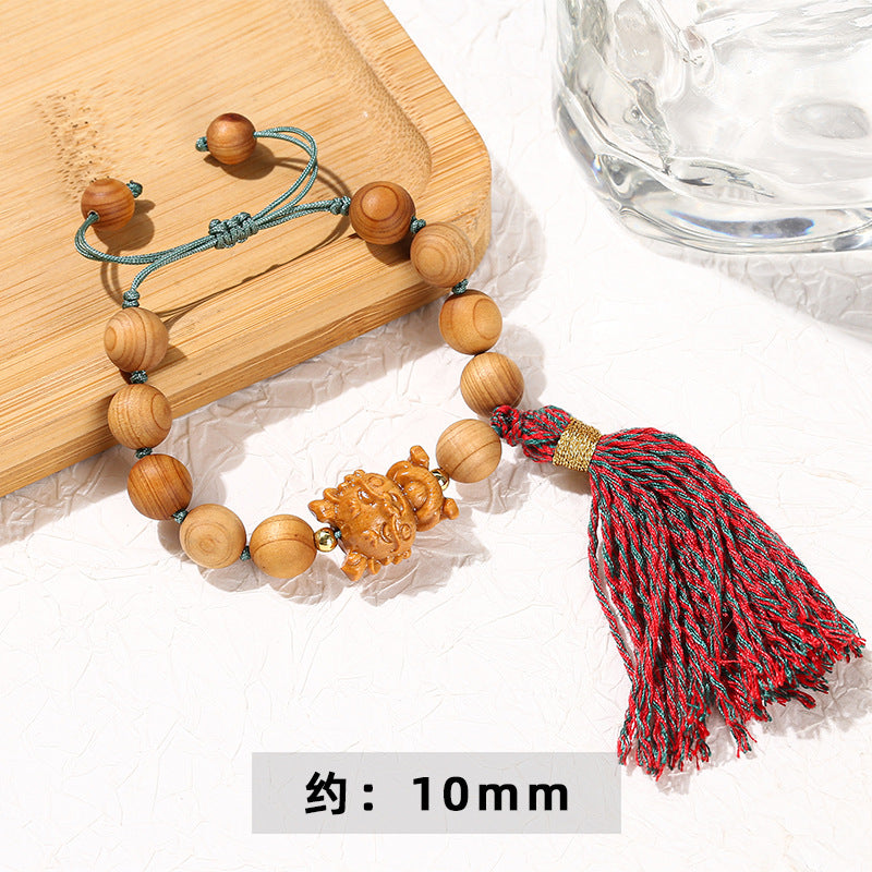 Ya Bai Barbie Sandalwood Dragon Treasure Braided Bracelet