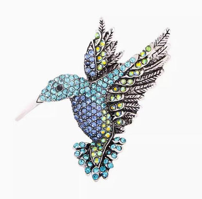 New Diamond Hummingbird Brooch