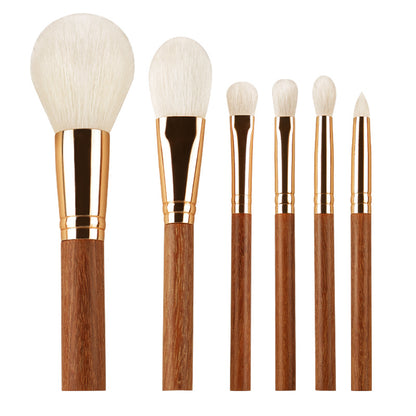 Golden Sandwood White Lamb Hair 6-Piece Makeup Brush Set