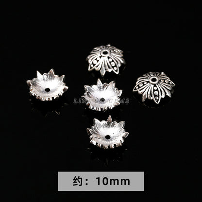 S925 silver bead spacer accessories flower tray snowflake spacer