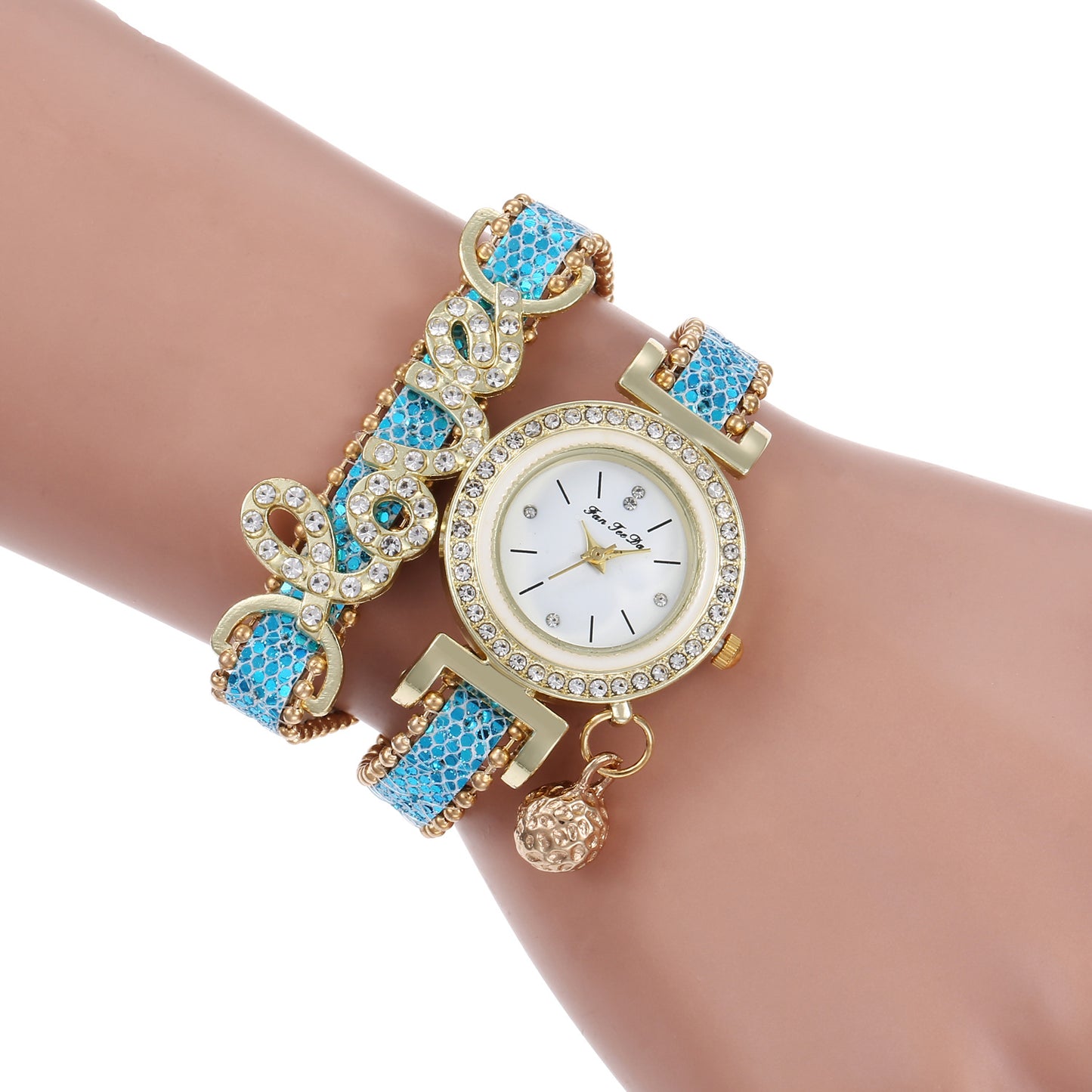 Korean Style LOVE Rhinestone Women's Watch