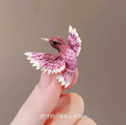 New Chinese style blue-winged bird brooch