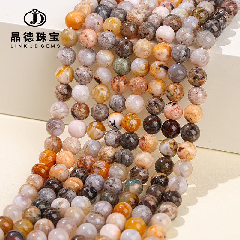 Bamboo leaf agate loose beads DIY jewelry accessories bracelet