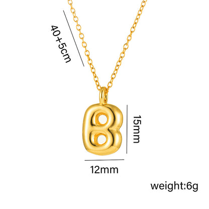 18K Gold Plated Initial Letter Pendant Necklace