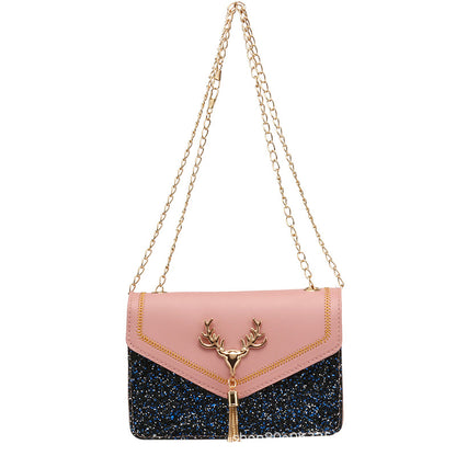 Women's shoulder square bag