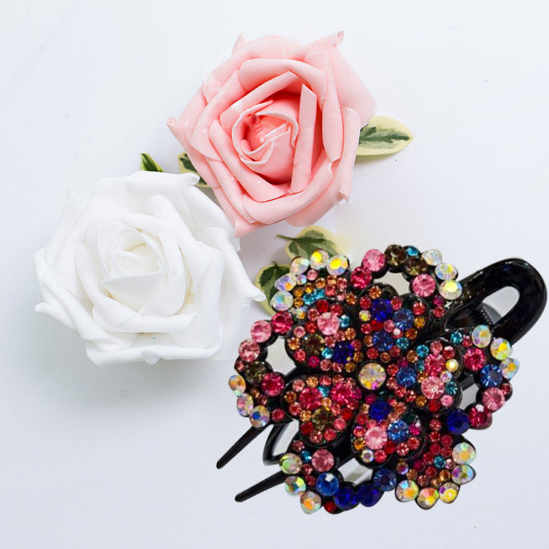 Flower rhinestone flower hair accessories