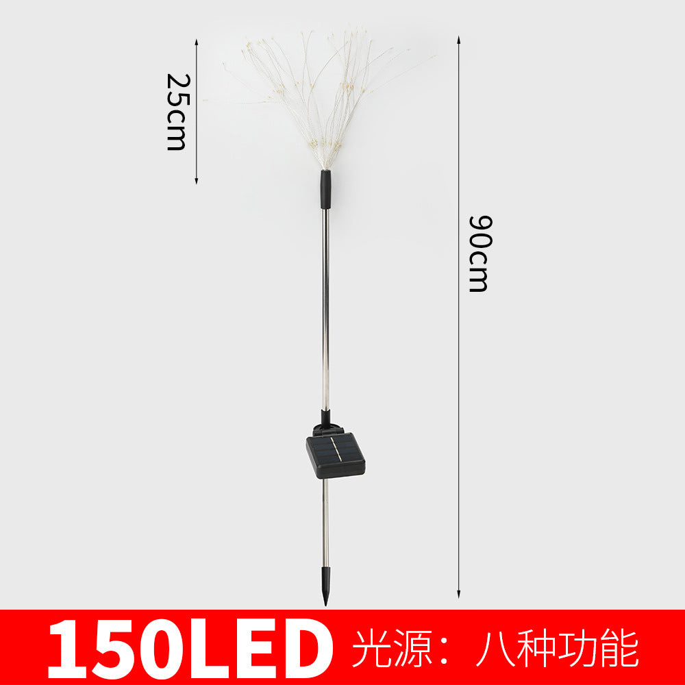 Solar smoke lamp simulation fiber optic smoke lamp