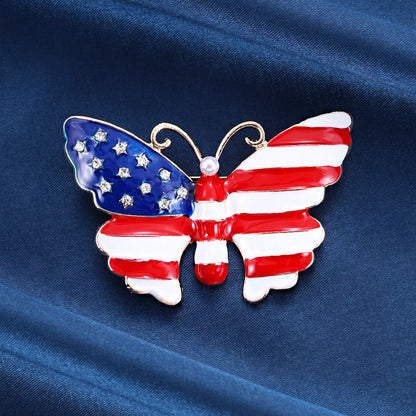 Flag brooch high-end