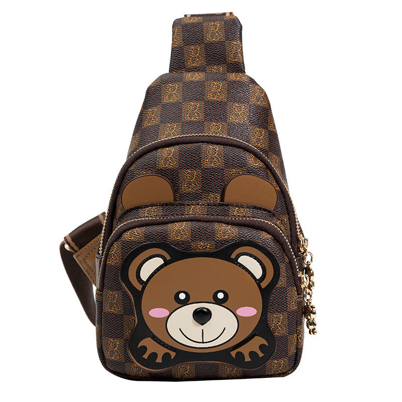 Versatile bear breast bag girl