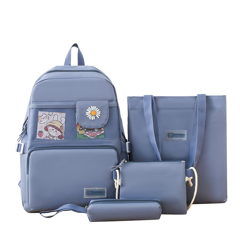 Backpack 4-piece set large capacity backpack