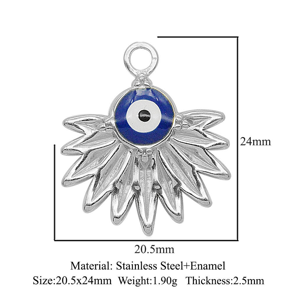 3 pcs/pack stainless steel sun zircon pendant.