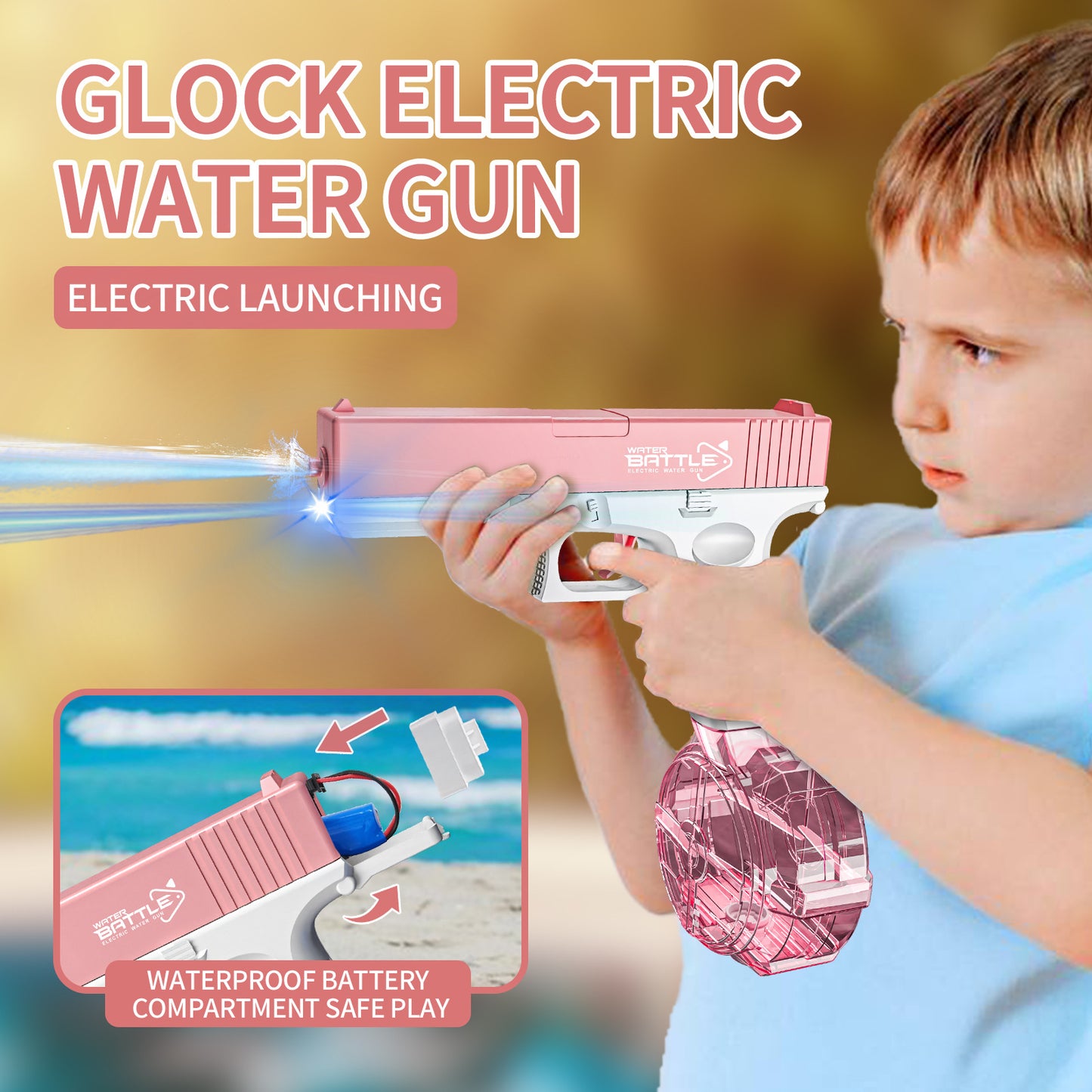 Rechargeable Automatic Water Gun, Large Capacity