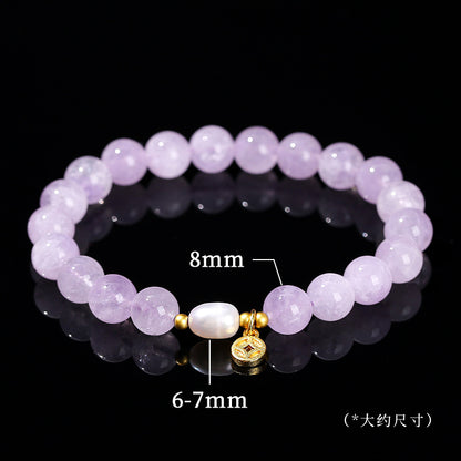 Natural Purple Jade Baroque Pearl Bracelet