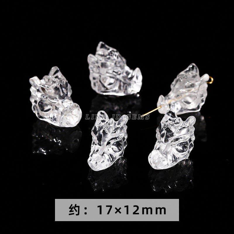 Natural white crystal jewelry accessories loose bead engraving