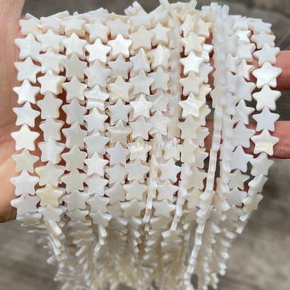 10/12Mm natural freshwater shell pentagram loose beads