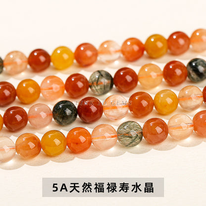 5A Natural Fulushou Crystal Loose Bead Color Hair Crystal Bracelet