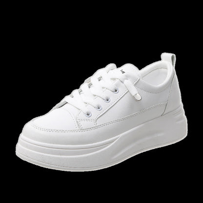 Thick-soled casual muffin little white shoes