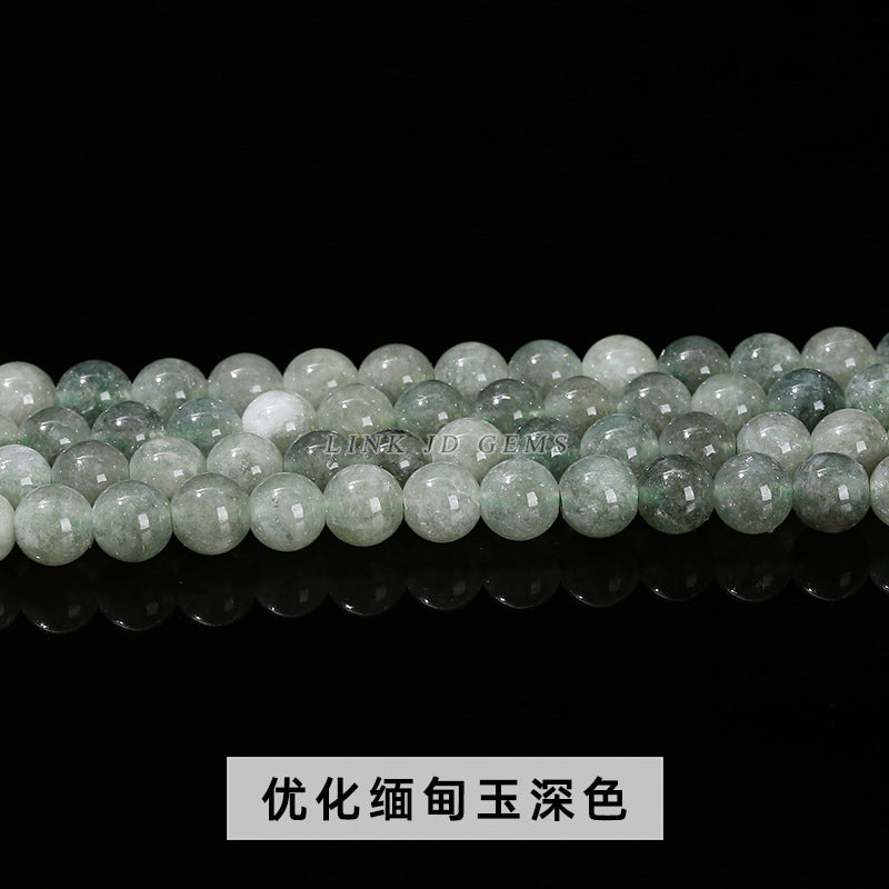 Chalcedony loose beads light blue jade round beads wholesale