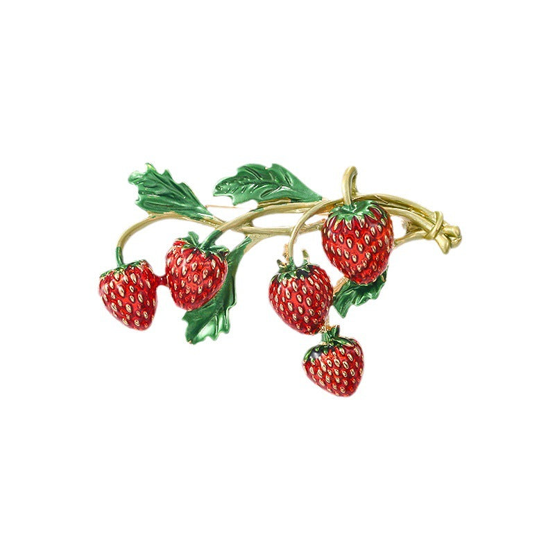 New Enamel Fruit Brooch