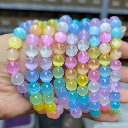 Candy colored gypsum stone bracelet