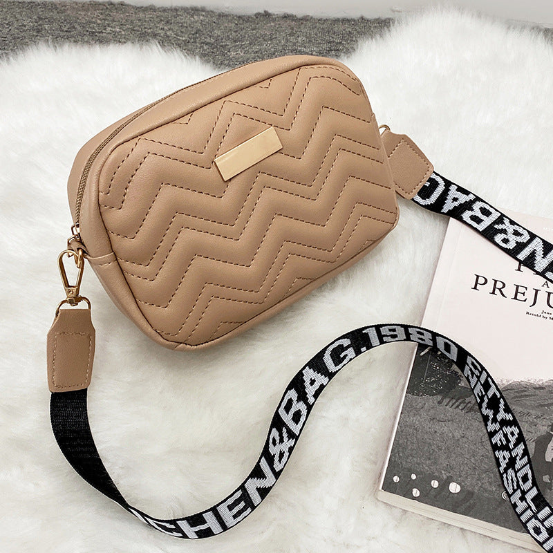 Printed shoulder strap crossbody small square bag