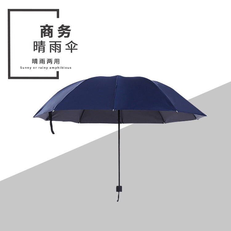 Reinforced Black Coated Business Umbrella UV Protection Umbrella