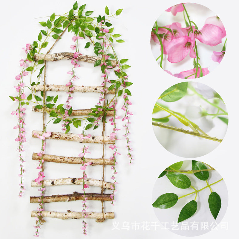 Artificial wisteria flower rattan decoration