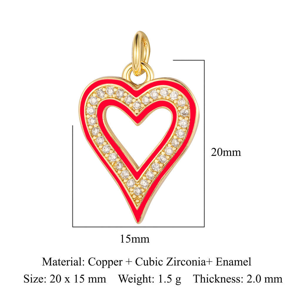 Love Lock Cross Heartbeat Crown Pendant Accessories