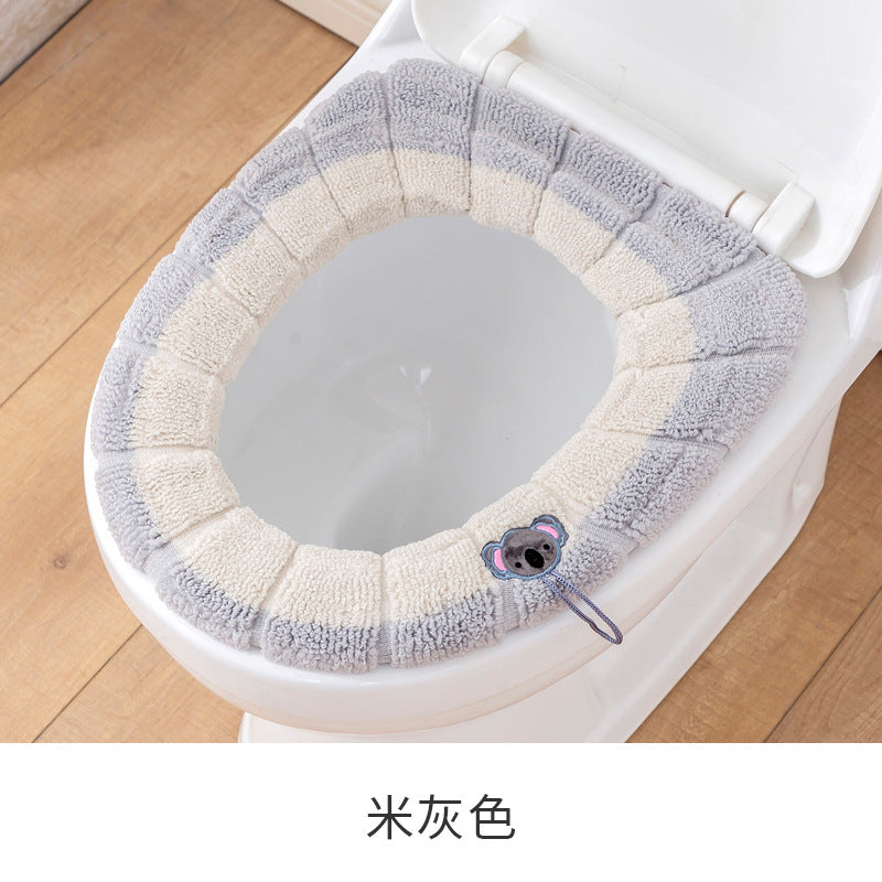 Winter Thick Plush Toilet Seat Cover, Universal for All Seasons