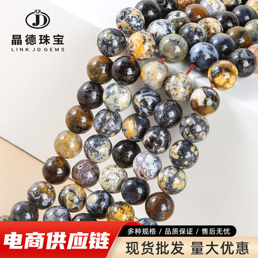 Blue ocean stone loose beads DIY jewelry accessories