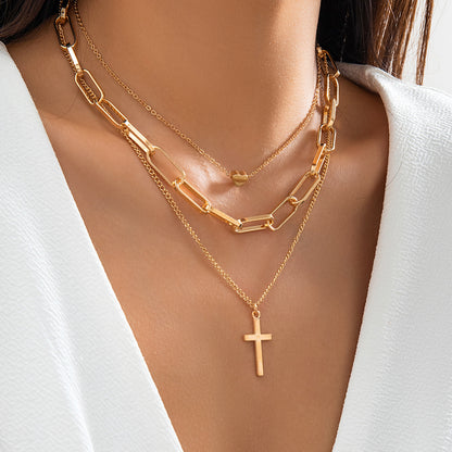 Cross Multi-layer Necklace Women's Necklace