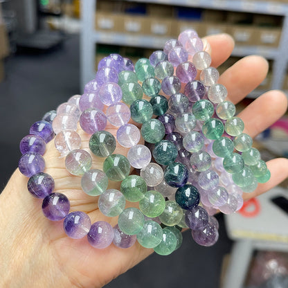 Natural gradual change color fluorite bracelet