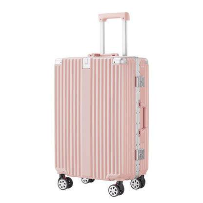 Aluminum frame suitcase 24 inch multi-function password trolley case