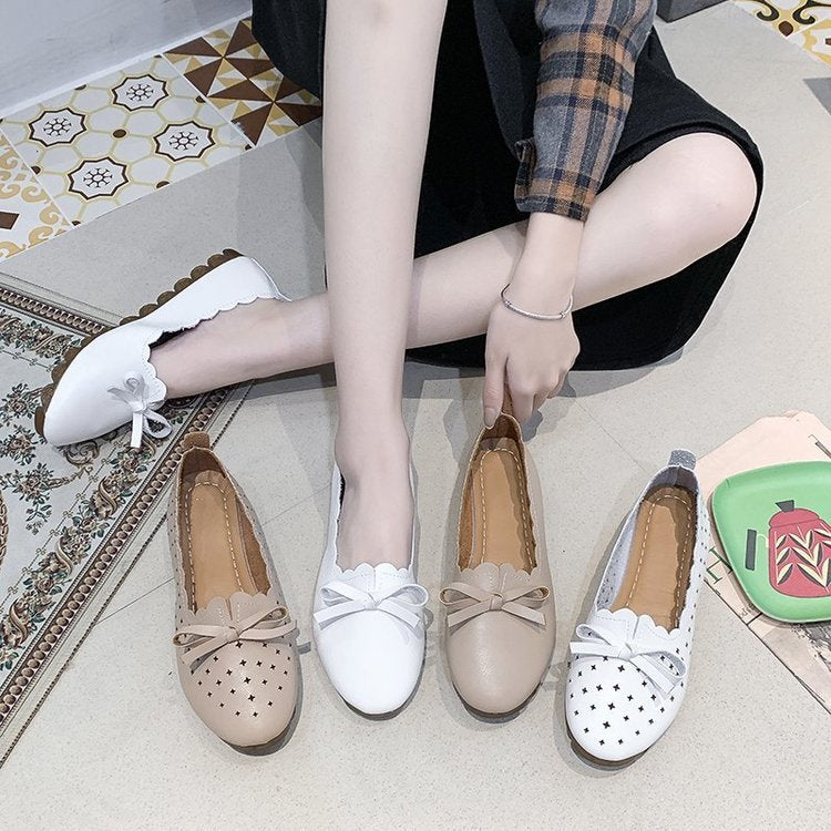 Butterfly section flat-soled  shoes