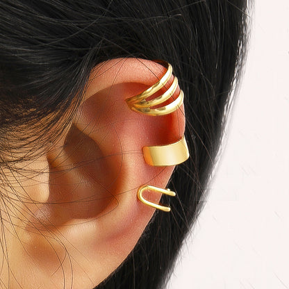 Small ear clip three-piece set