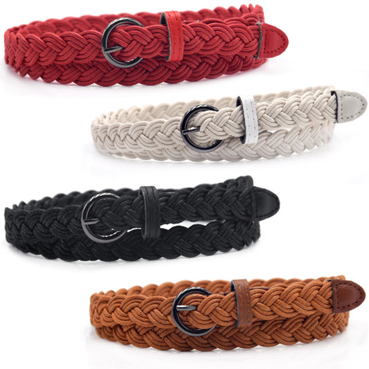 Vintage wax rope clothing woven belt