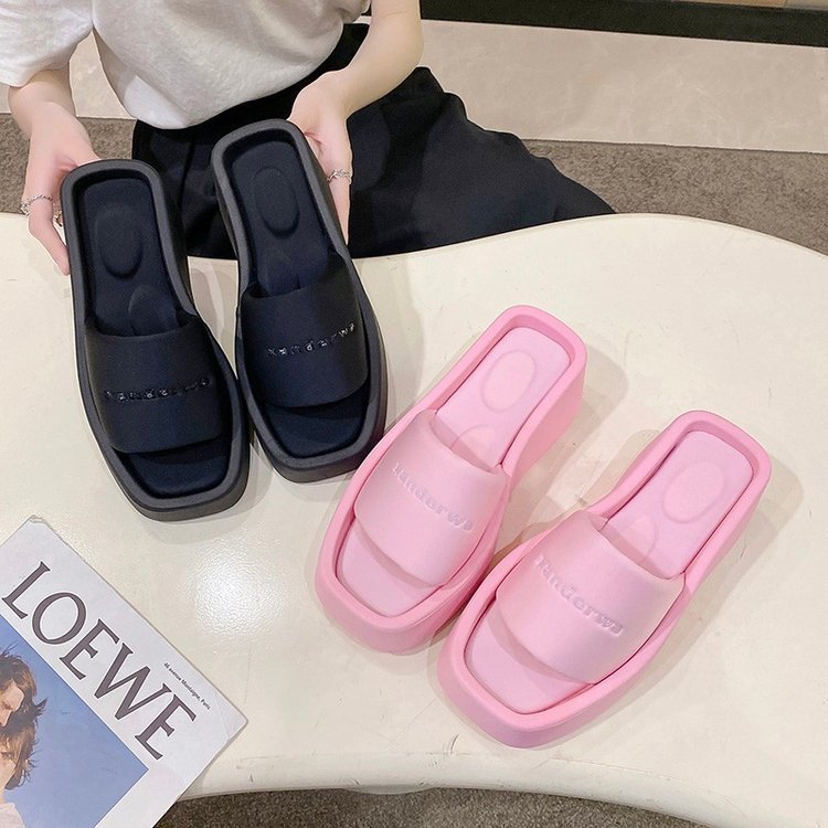 Height-increasing slope heel casual cool slippers