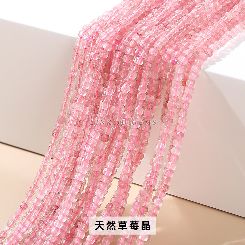 2Mm natural crystal cut sugar cube loose beads