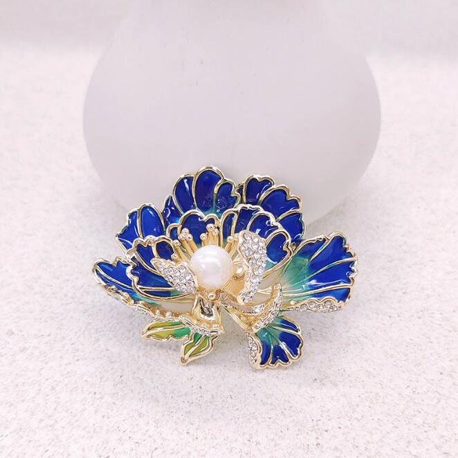 Chinese style flower peony brooch