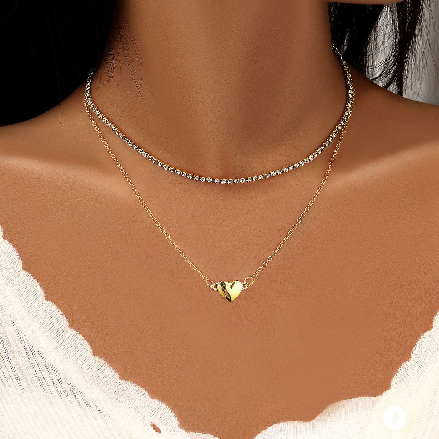 women's double layer necklace