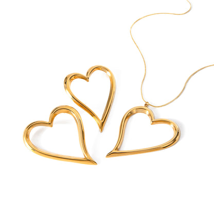 Heart Line Pendant Necklace