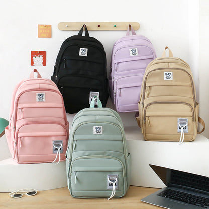 Casual large capacity schoolbag, middle school student backpack