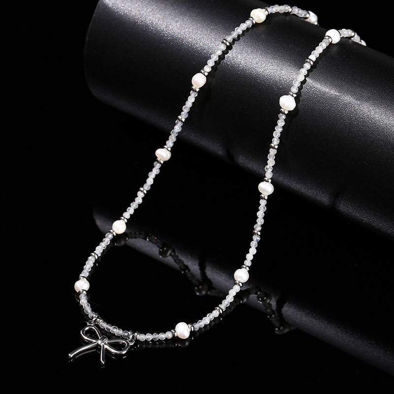 Slice Natural Gray Moonlight Baroque Pearl Necklace