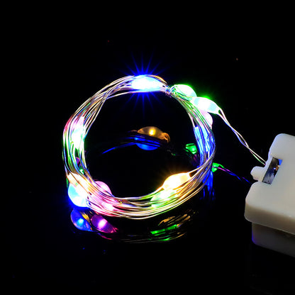 LED copper wire lamp button battery lamp