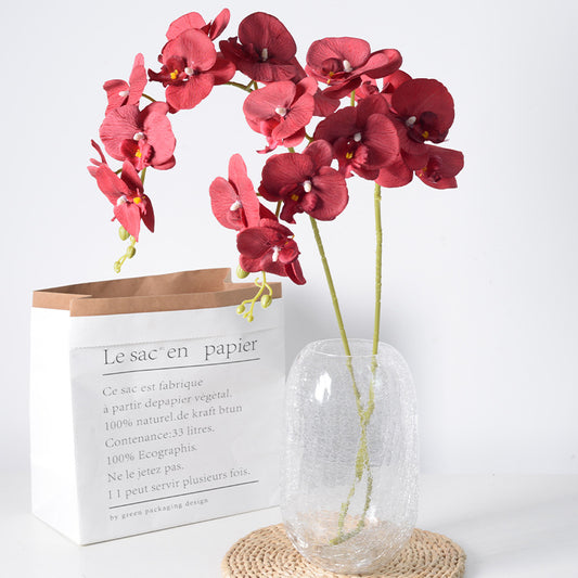 Single 9-head Phalaenopsis artificial flower