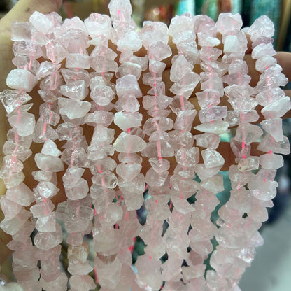 10-12MM natural stone crystal straight hole raw stone loose beads