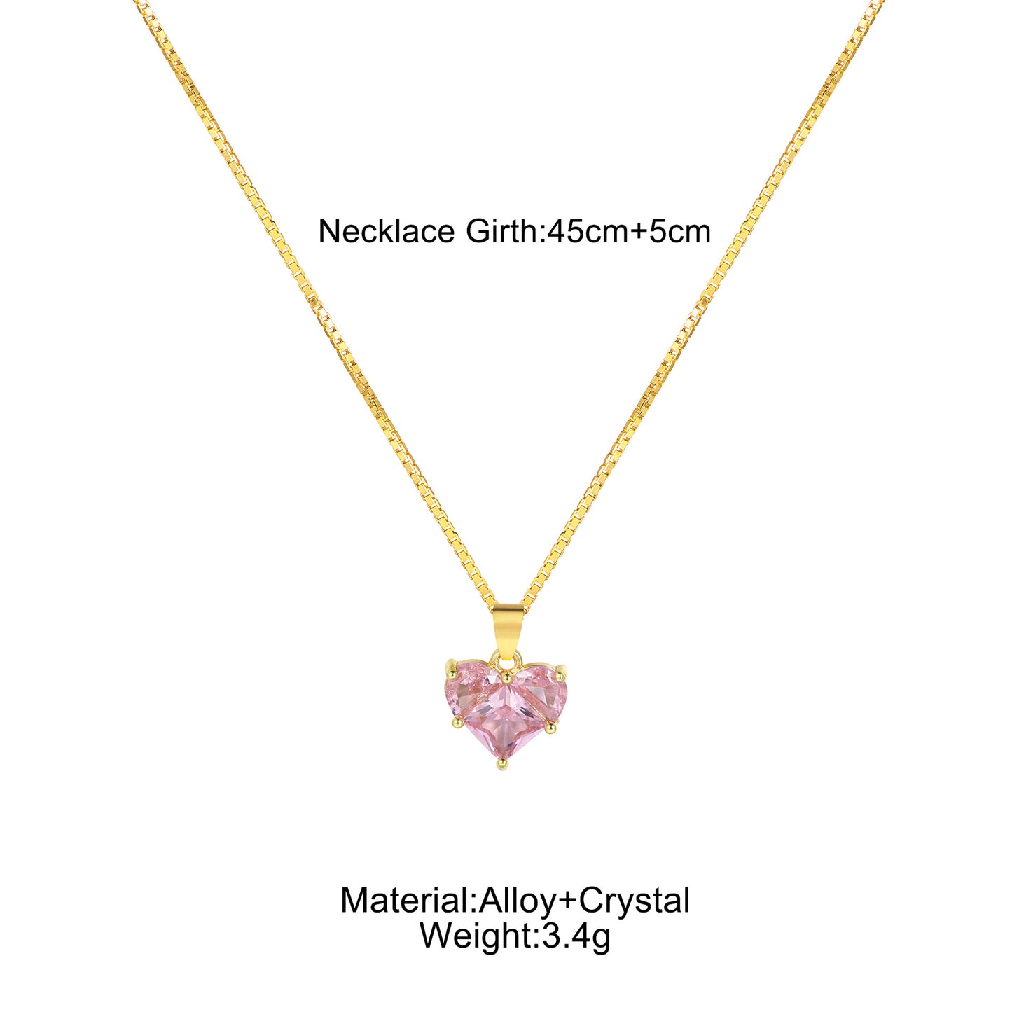 Collar de cristal rosa 